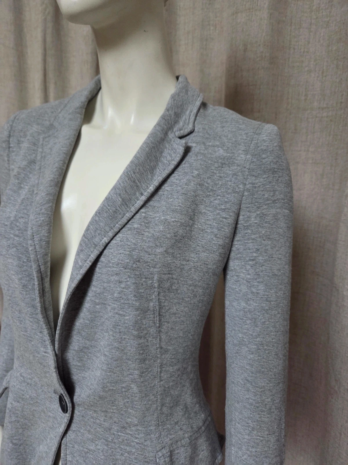 Blazer de algodão cinza Tamanho S Zara – photo 6